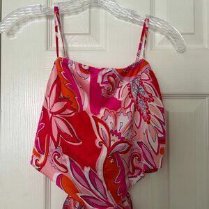 Apricot Lane Boutique Satin Scarf Tie Back Top